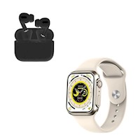 Pack Smartwatch Z59 Ultra Blanco Serie 8 y Audifono I13 Pro Negro